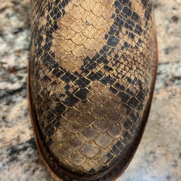 Liberty Black Uma Python Embossed Suede Cowboy Core Western Boots SZ 6 - Picture 11 of 13